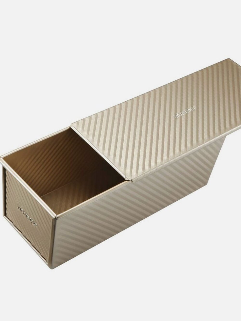 Monfish Pullman Loaf Pan w/ Cover, 2.2lb Rectangle Champagne Gold